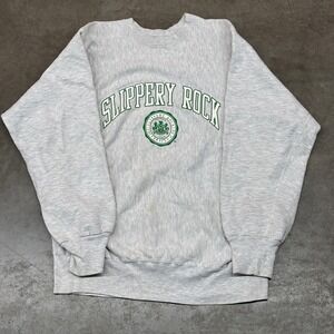 Vintage Slippery Rock University Crewneck Sweatshirt Pro Weave Size‎ L